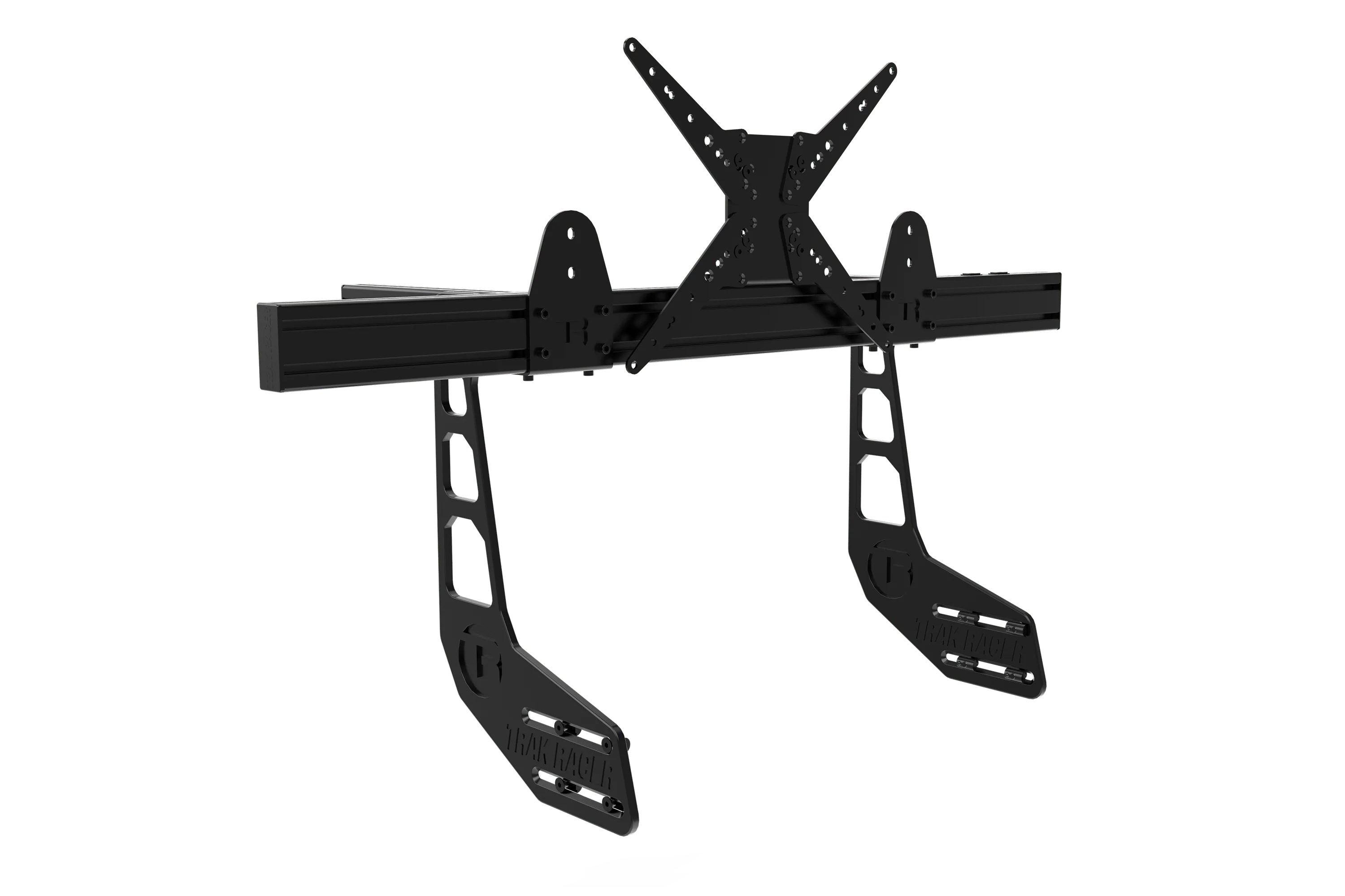 Cockpit-Mounted Single Monitor Stand - Supports up to 80" Display