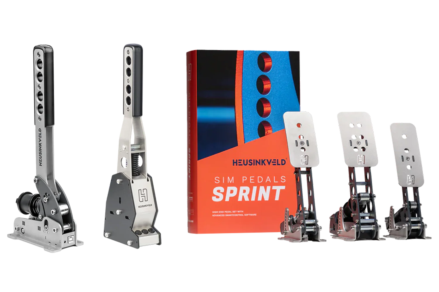 Bundle - Heusinkveld Sprint 3-Pedal Set, Heusinkveld Handbrake and Heusinkveld MagShift
