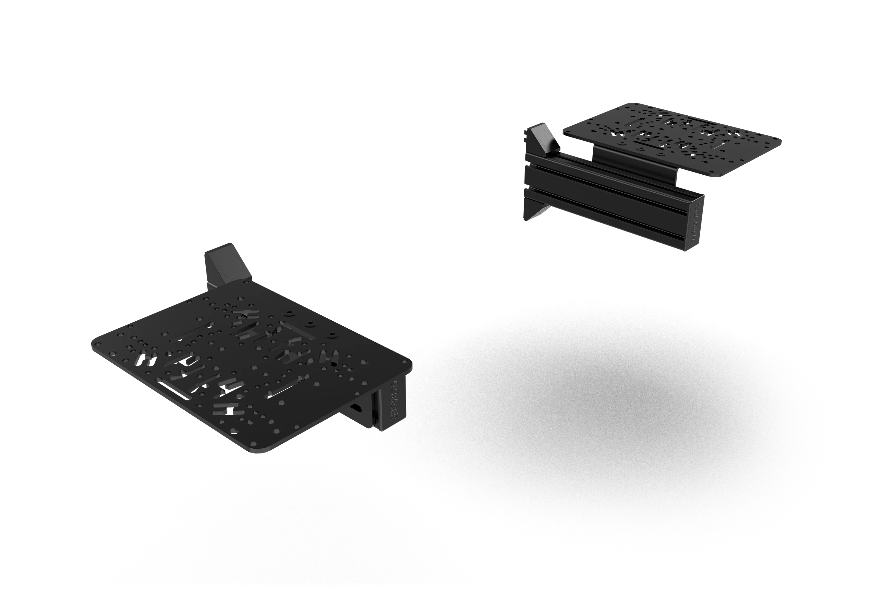 Flight Sim Control Mounts with 2 Side Supports for all Aluminum Cockpits