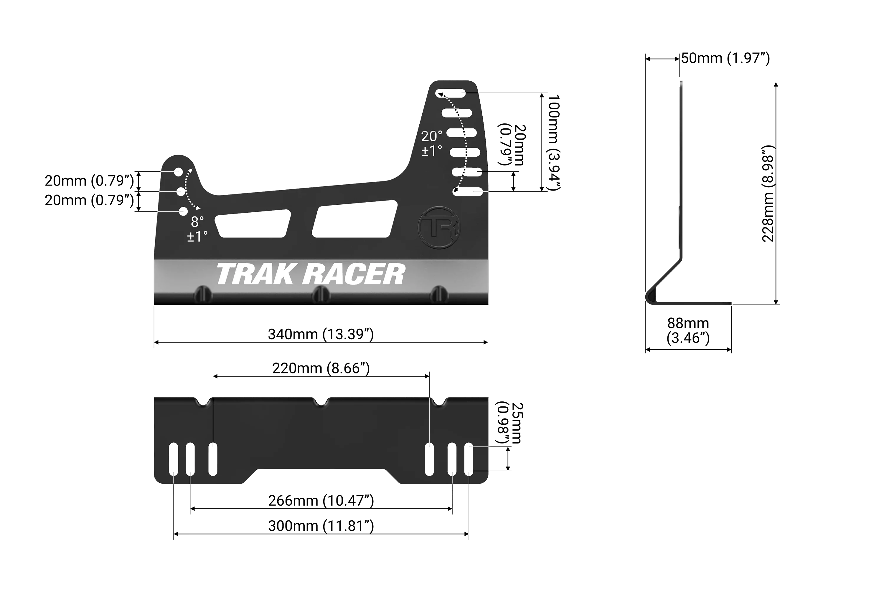 GT Pro Racing Seat - Fiberglass - Black - Image 8