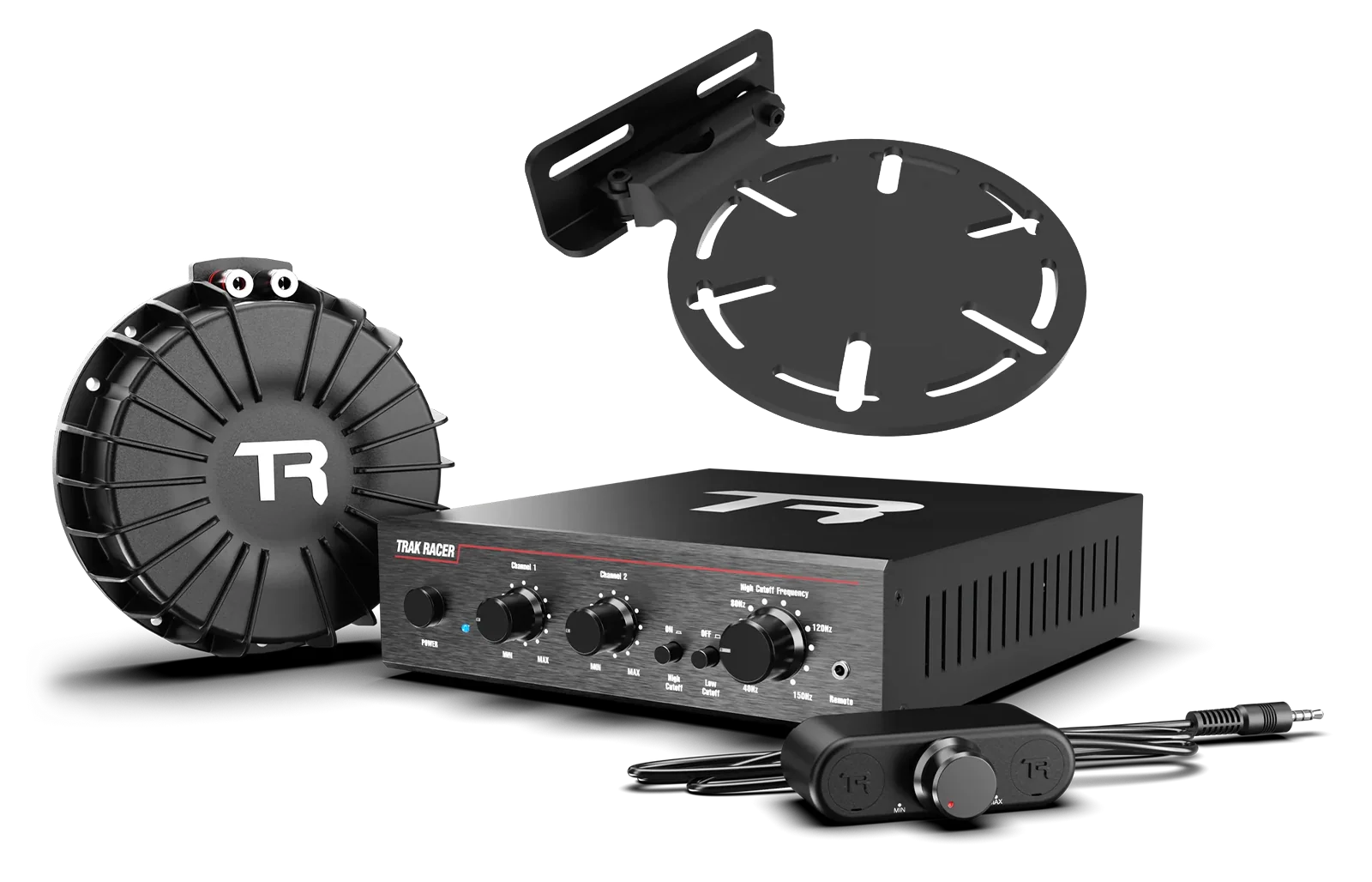 Trak Racer V2 Pro 2CH 200W Low-Frequency Class-D Amplifier and Bass Shaker Kit with Rig Mount