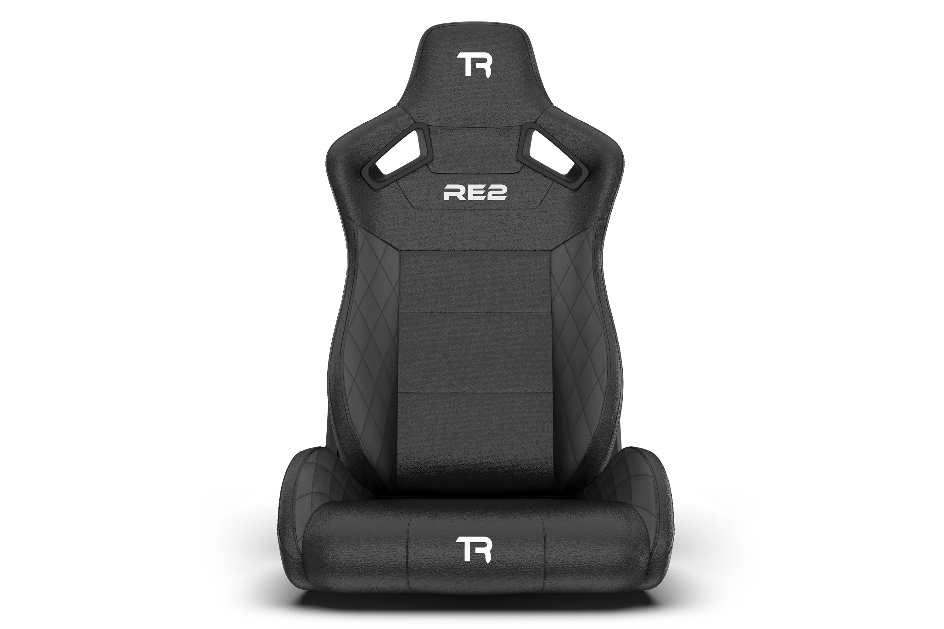 RE2 Dual-Lock Reclining Sim Racing Seat - Premium Black Diamond-Stitched Leather-Style - Image 3