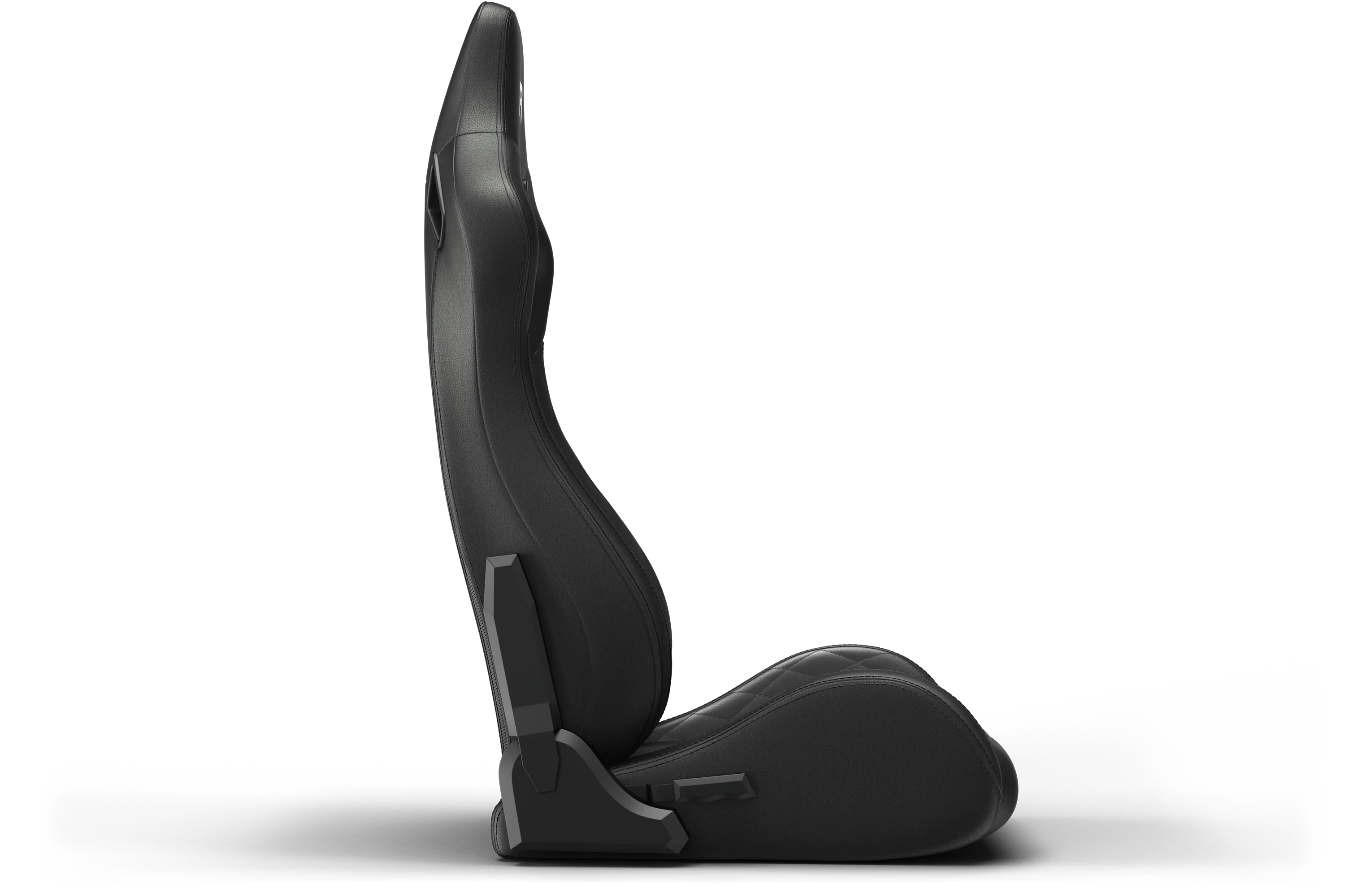 RE2 Dual-Lock Reclining Sim Racing Seat - Premium White Diamond-Stitched Leather-Style - Image 11