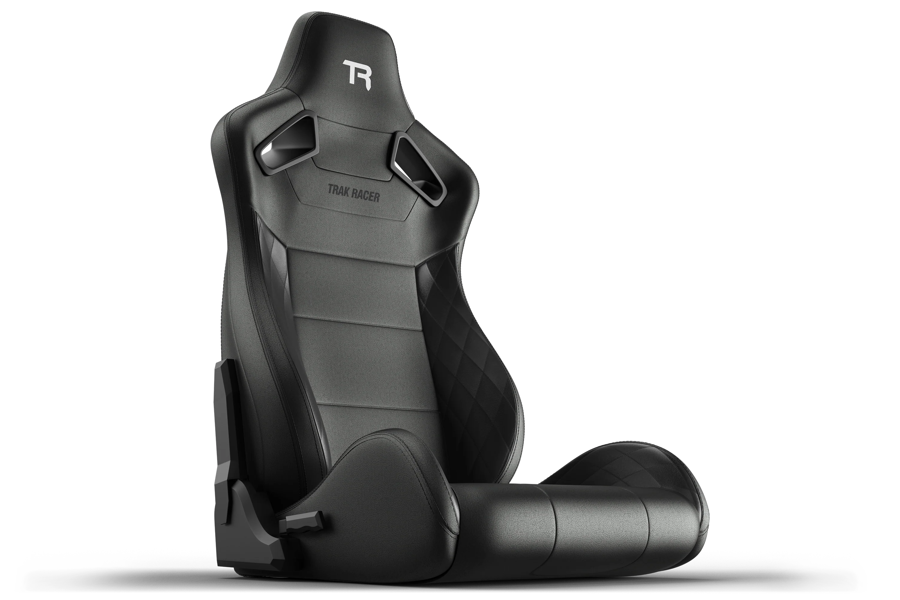 RE2 Dual-Lock Reclining Sim Racing Seat - Premium White Diamond-Stitched Leather-Style - Image 12