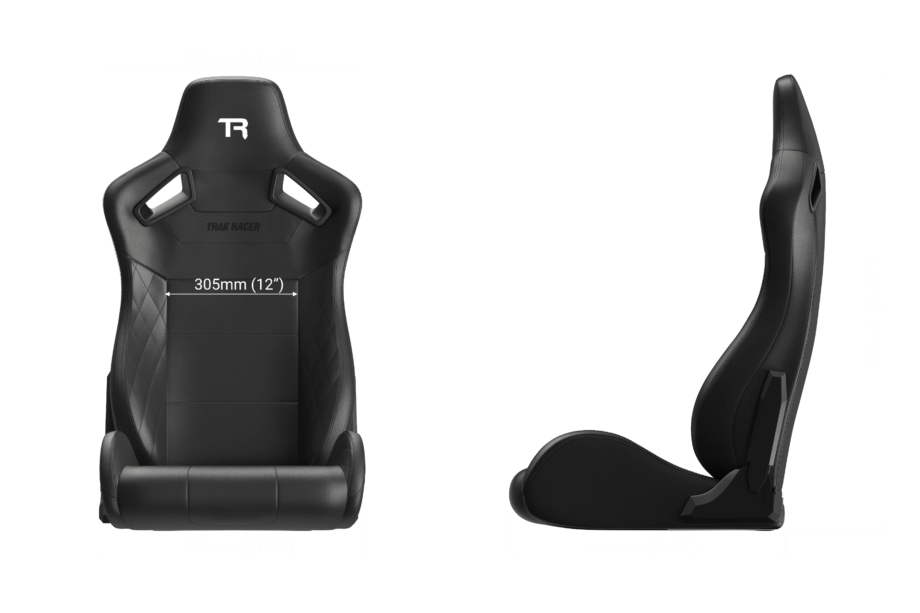 RE2 Dual-Lock Reclining Sim Racing Seat - Premium White Diamond-Stitched Leather-Style - Image 14