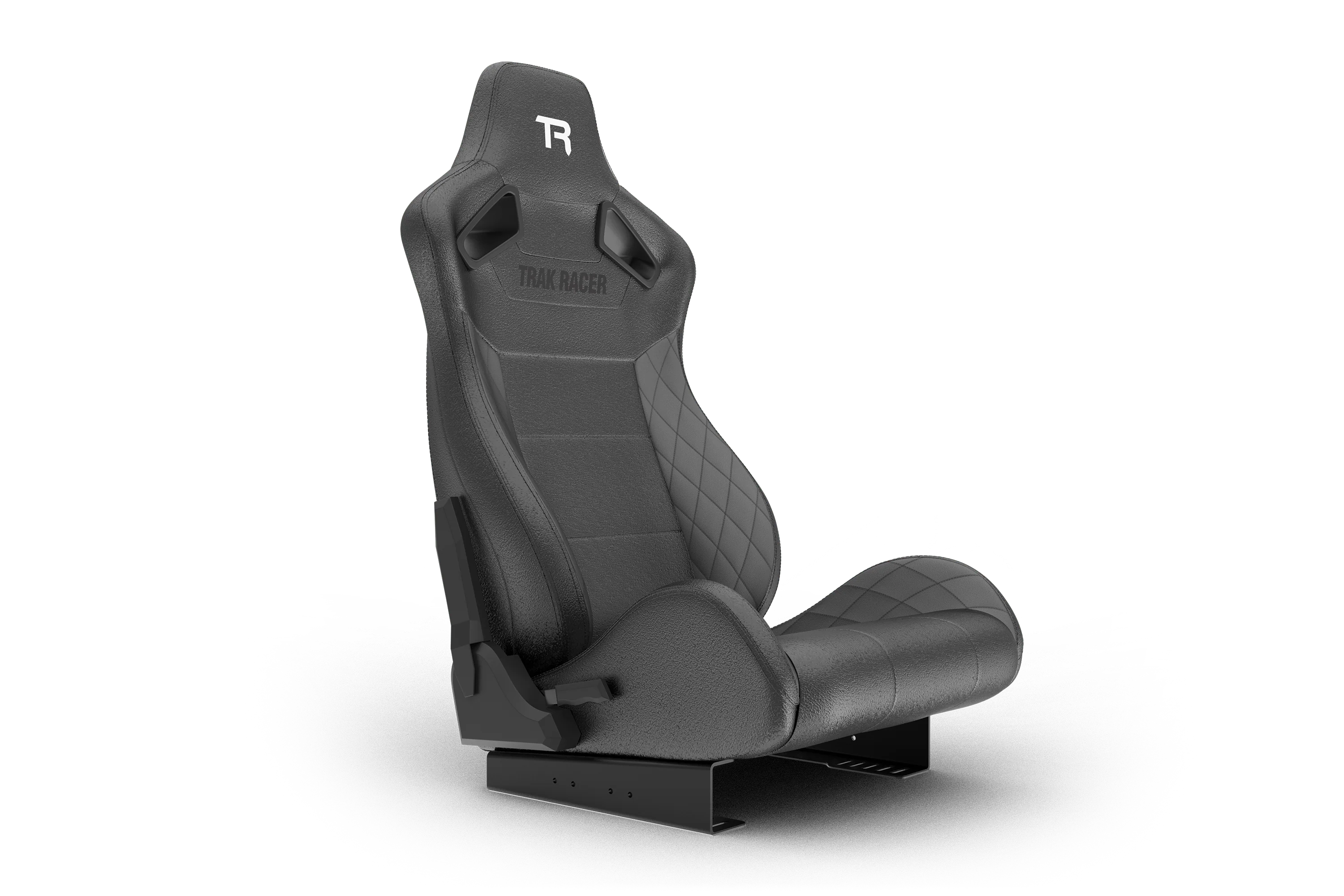 RE2 Dual-Lock Reclining Sim Racing Seat - Premium White Diamond-Stitched Leather-Style - Image 16