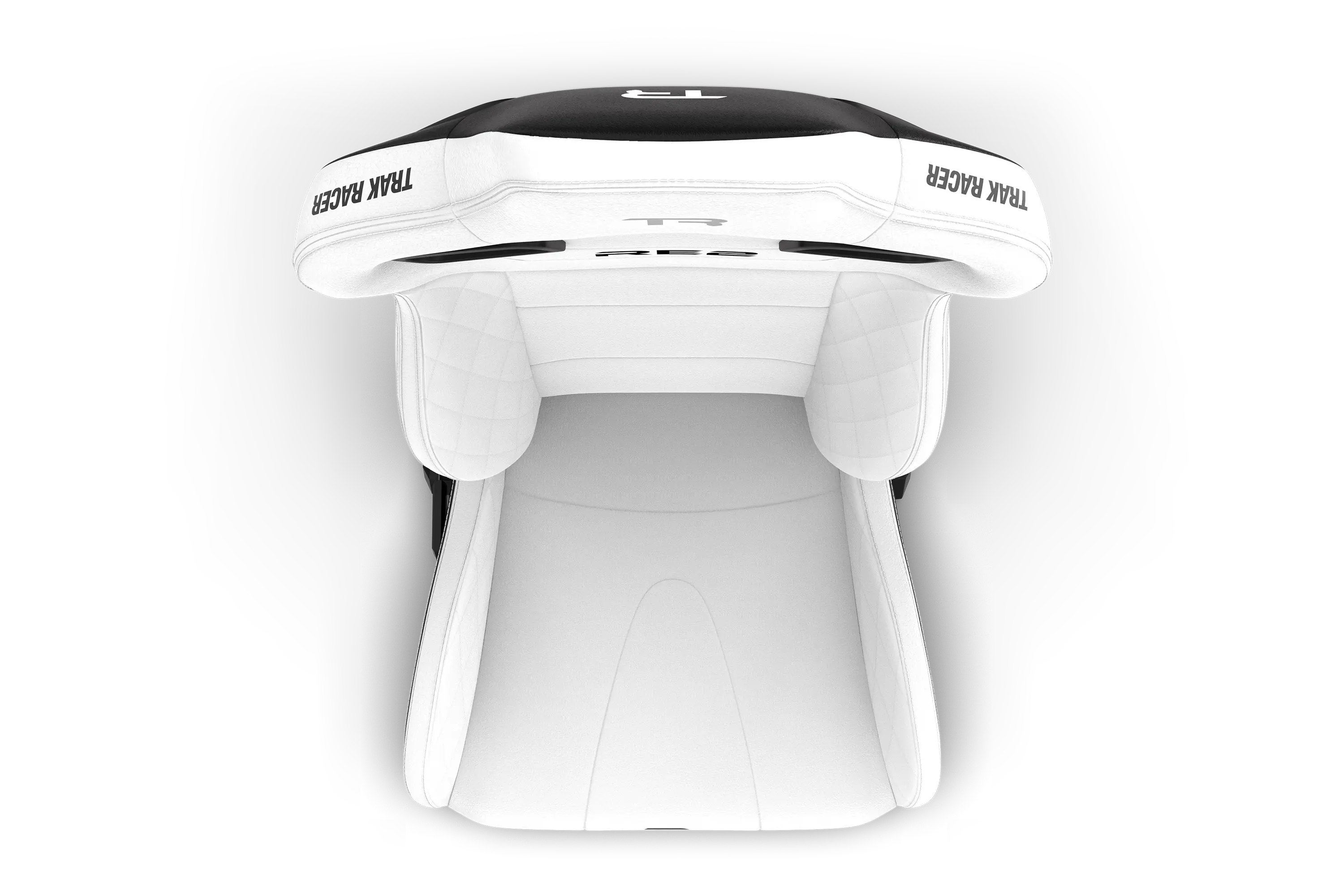 RE2 Dual-Lock Reclining Sim Racing Seat - Premium White Diamond-Stitched Leather-Style - Image 4