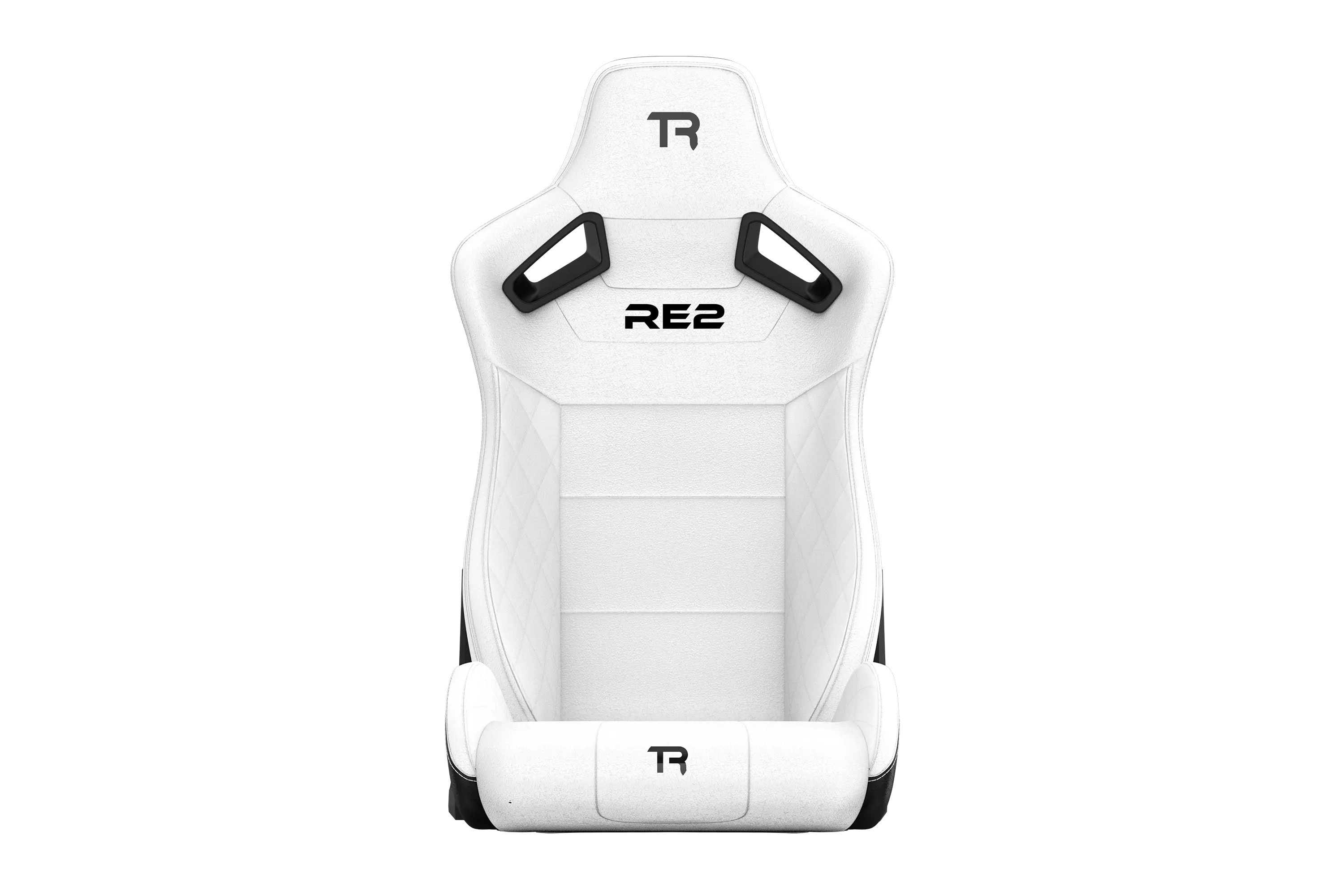 RE2 Dual-Lock Reclining Sim Racing Seat - Premium White Diamond-Stitched Leather-Style - Image 6