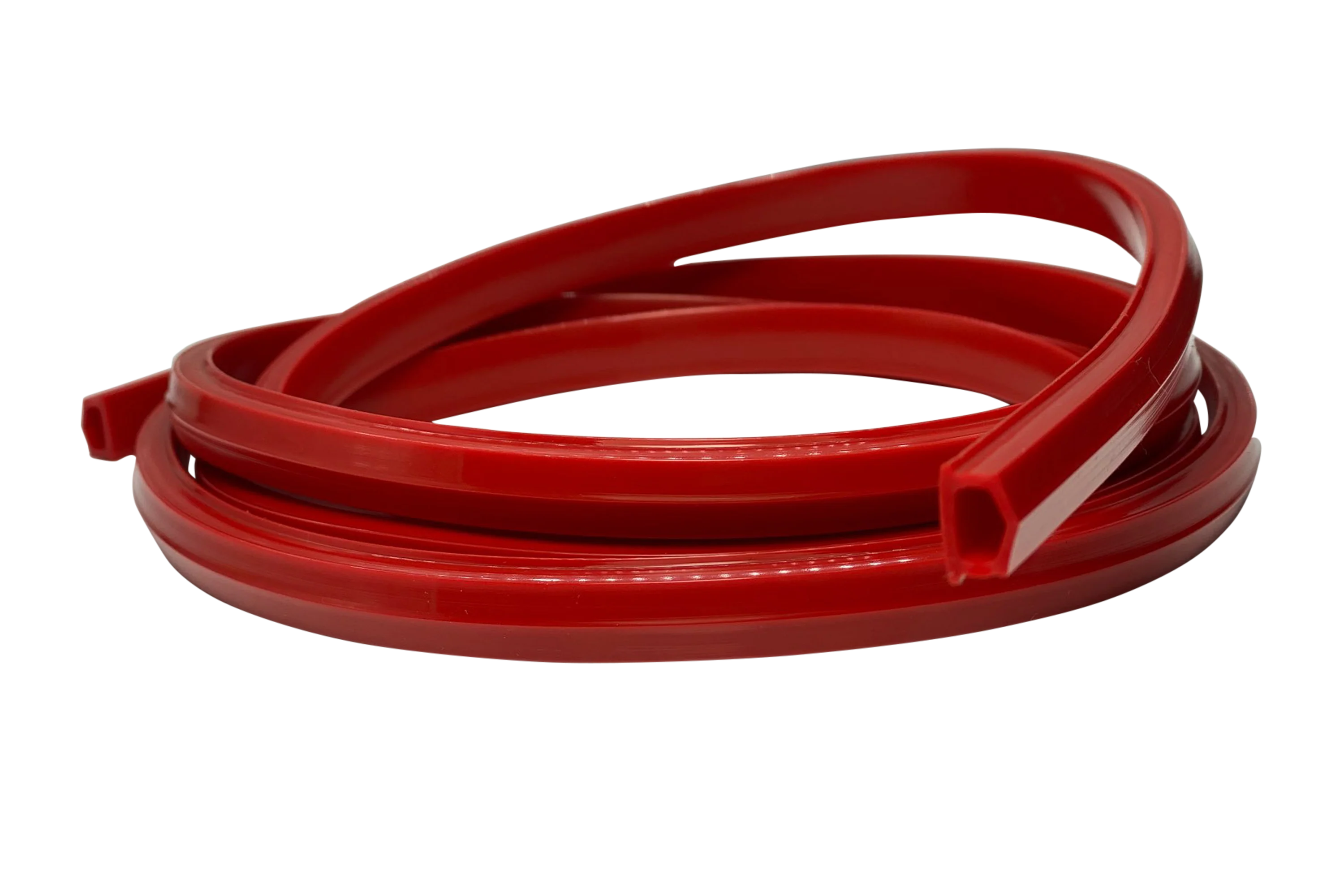 2m/79" Red Rubber Dust/Design Strip – Anti-Slip Protective Edge Trim for Aluminium Profile Sim Rigs